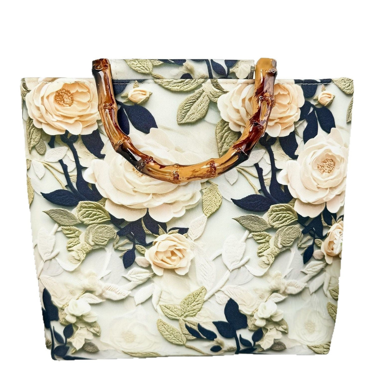 Beach bag with bamboo handles LoungeYard — product view 5