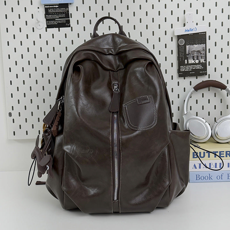Elegant Leather Backpack LoungeYard — product view 6