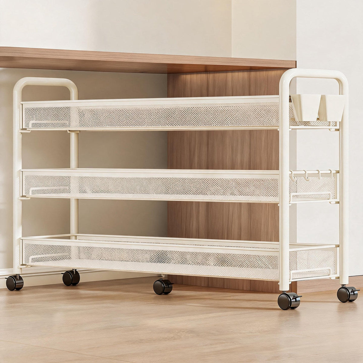 Multi-Tier Mesh Rolling Storage Cart — product view 1