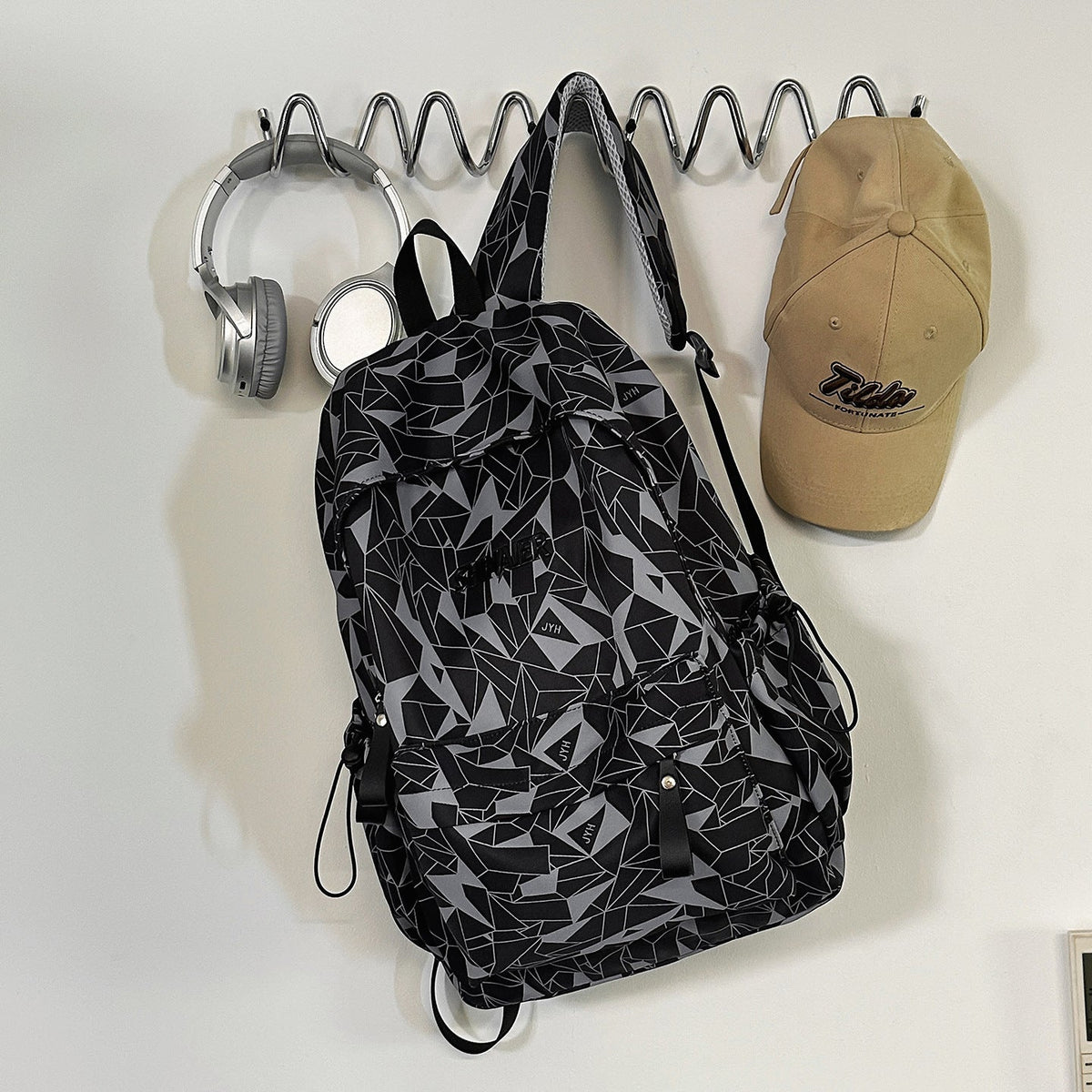 Geometric Pattern Casual Backpack LoungeYard — product view 7