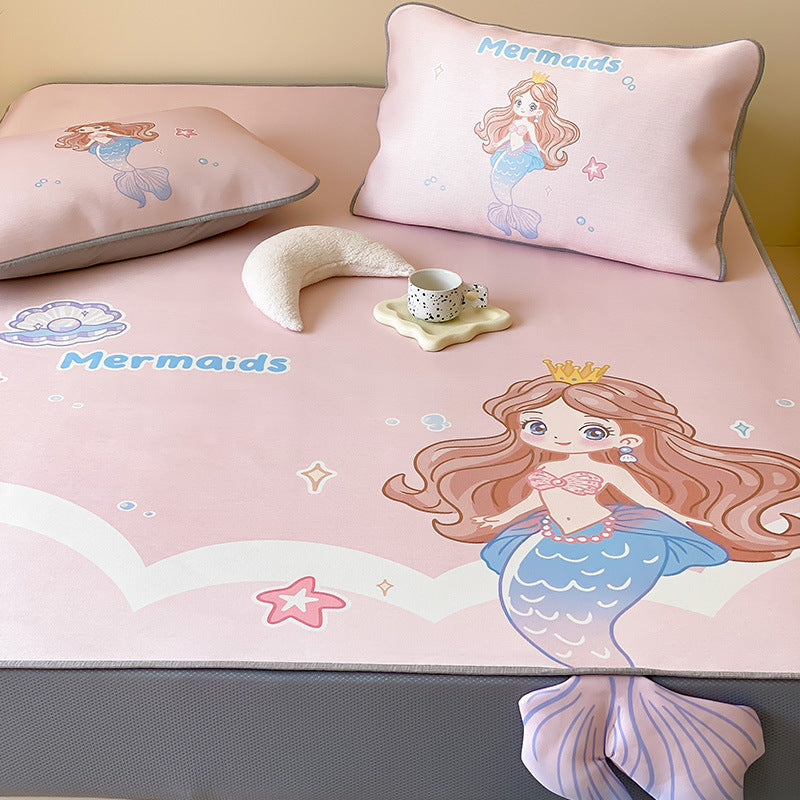 Children's tension cover with anti-slip, cartoon breakfast print, and 3D boot applications — product view 3
