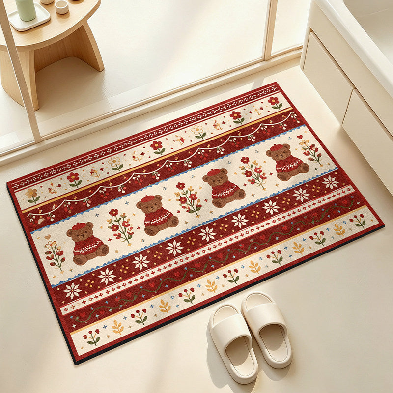 Soft Floral Patterned Bathroom Mat — product view 7