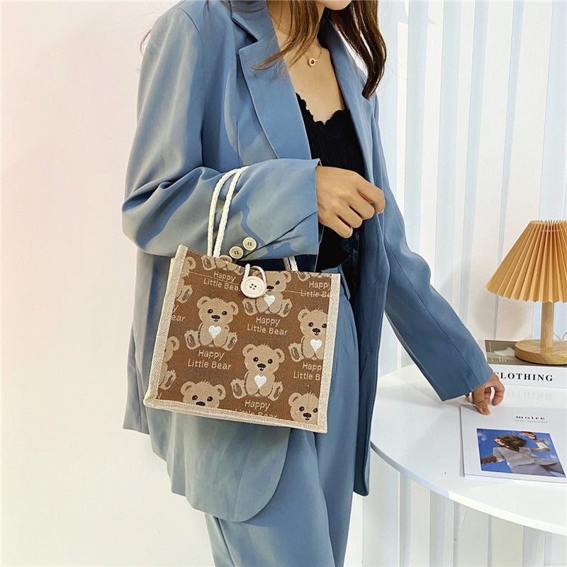 Shoulder bag with sweet bear motif LoungeYard — product view 3