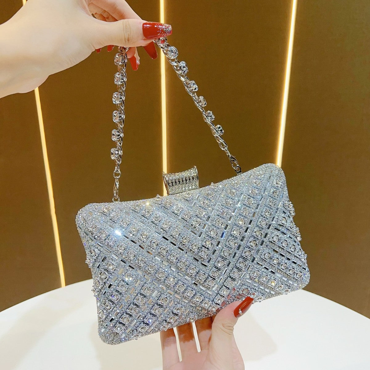 Crystal-Studded Evening Clutch — product view 6