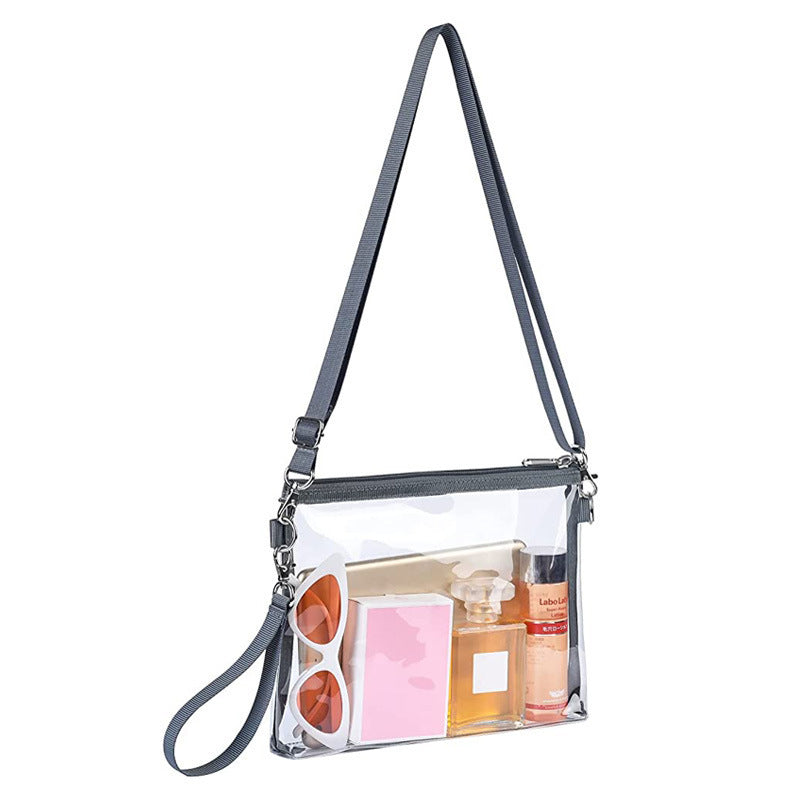 Transparent Shoulder Bag with Practical Zipper LoungeYard — product view 4