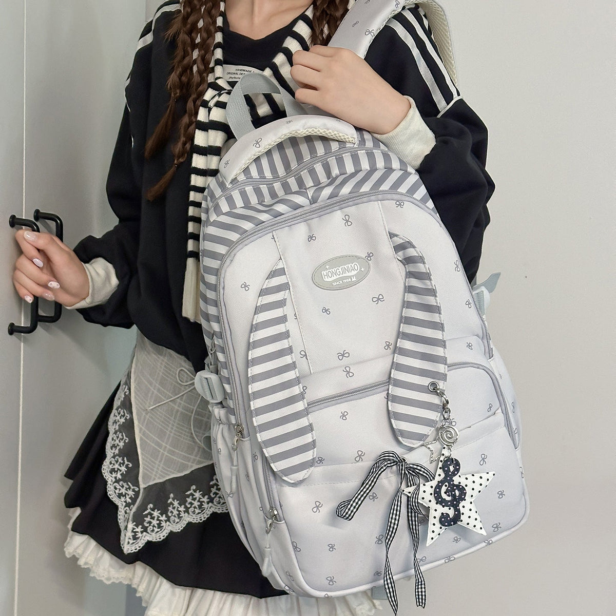 Fun Bunny-Ear Design Backpack LoungeYard — product view 1