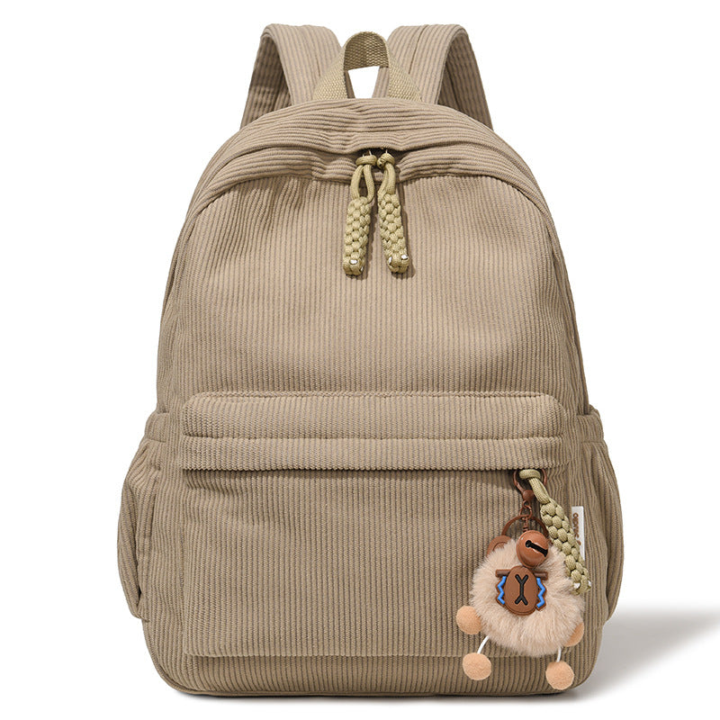 Cute Corduroy Backpack LoungeYard — product view 4