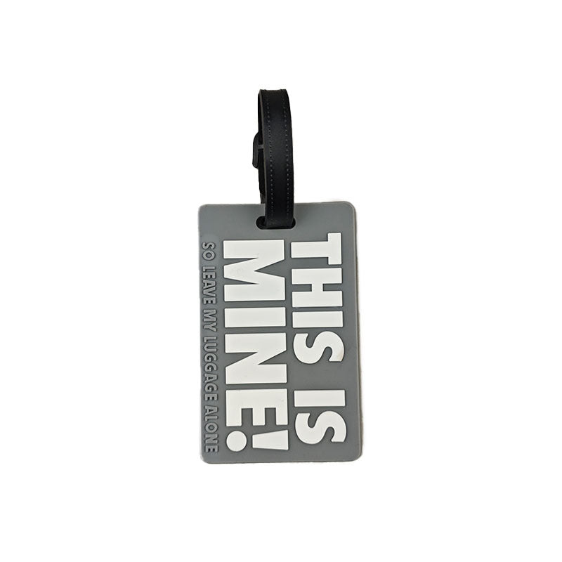 Unisex Luggage Tag with Humorous Message LoungeYard — product view 5