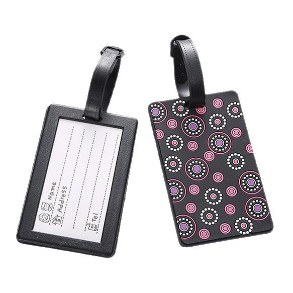 Unisex Luggage Tag in Creative Retro Pattern LoungeYard — product view 5