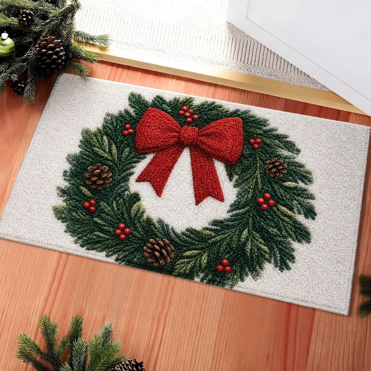 Whimsical Holiday-Themed Floor Mat Bowlift — product view 2