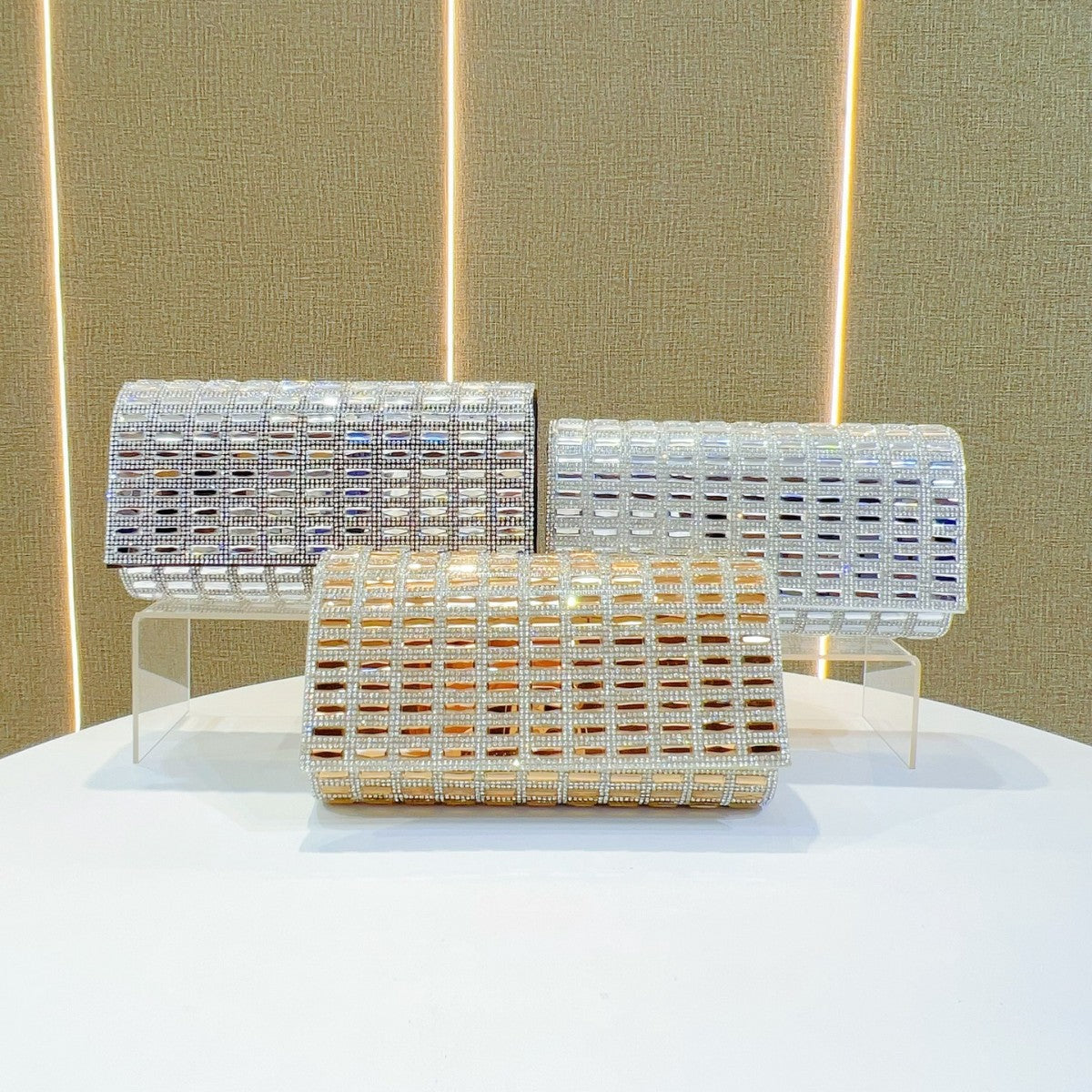 Glamorous Crystal-Studded Evening Clutch — product view 4