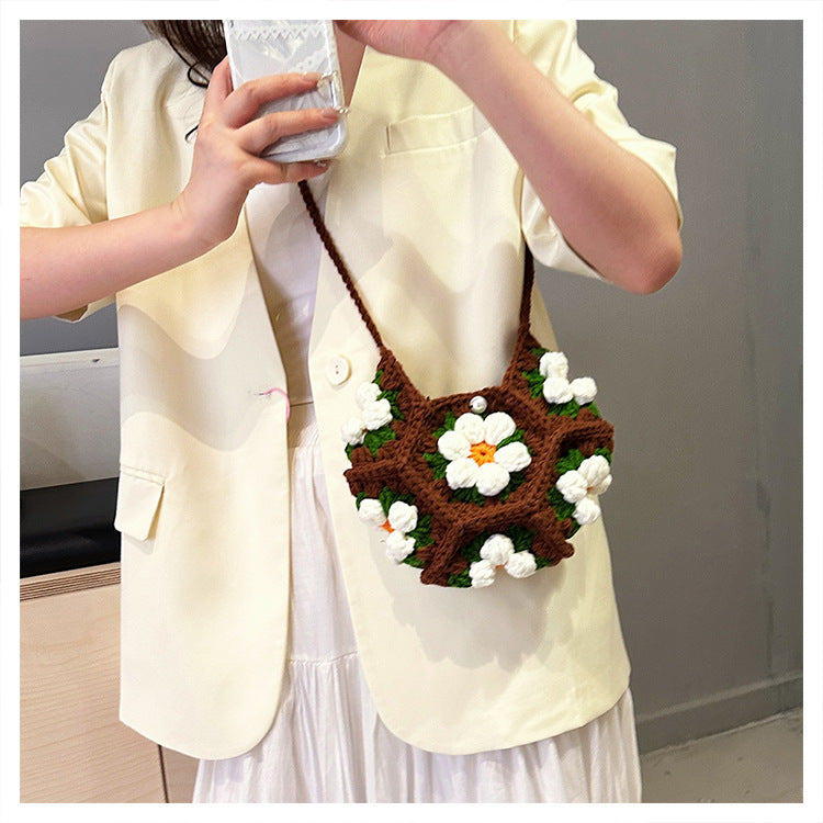 Handcrafted Floral Crochet Handbag — product view 3