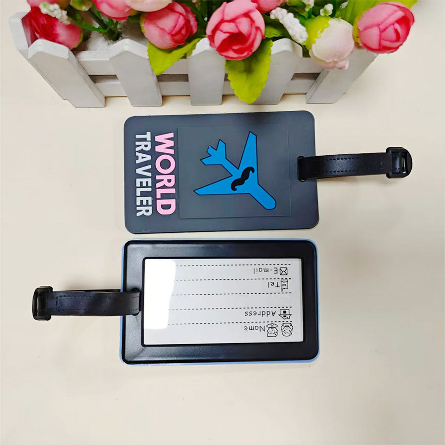 Unisex Luggage Tag with Unique Airplane Design LoungeYard — product view 3