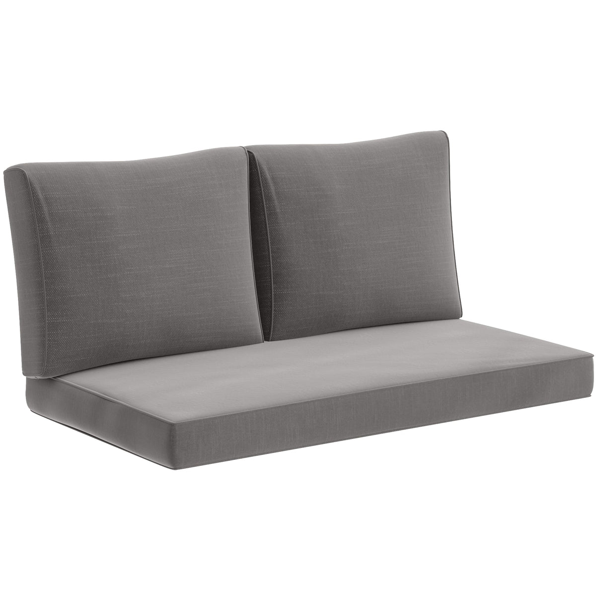 2 Seater Outdoor Seat Cushions with Backrest, Light Grey — product view 1