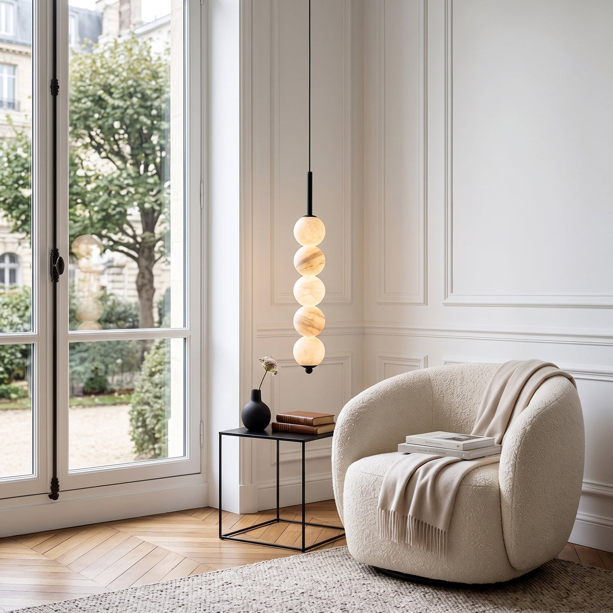 Orbet Alabaster Pendant Light — product view 4