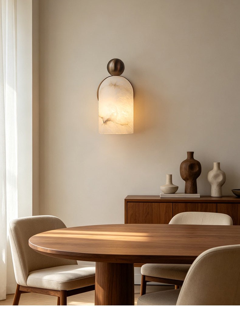 Orbit Alabaster Wall Sconce — product view 3