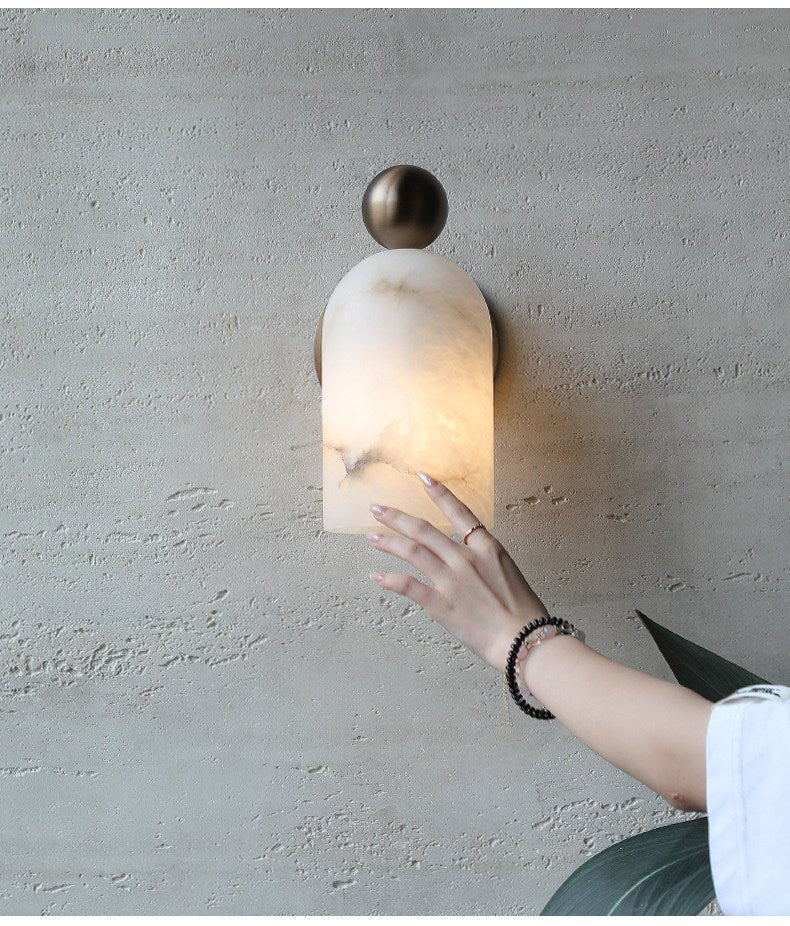 Orbit Alabaster Wall Sconce — product view 7