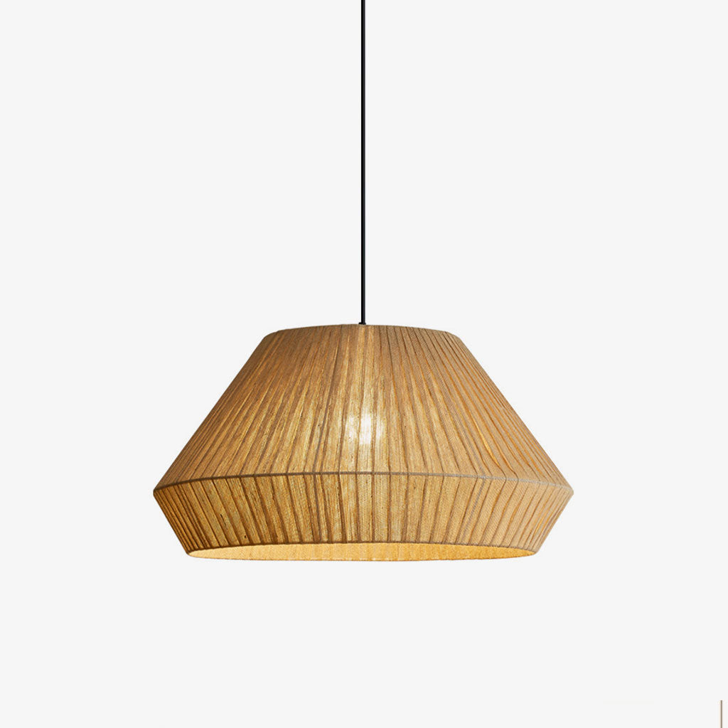 Origami Faceted Linen Pendant Lamp — product view 1