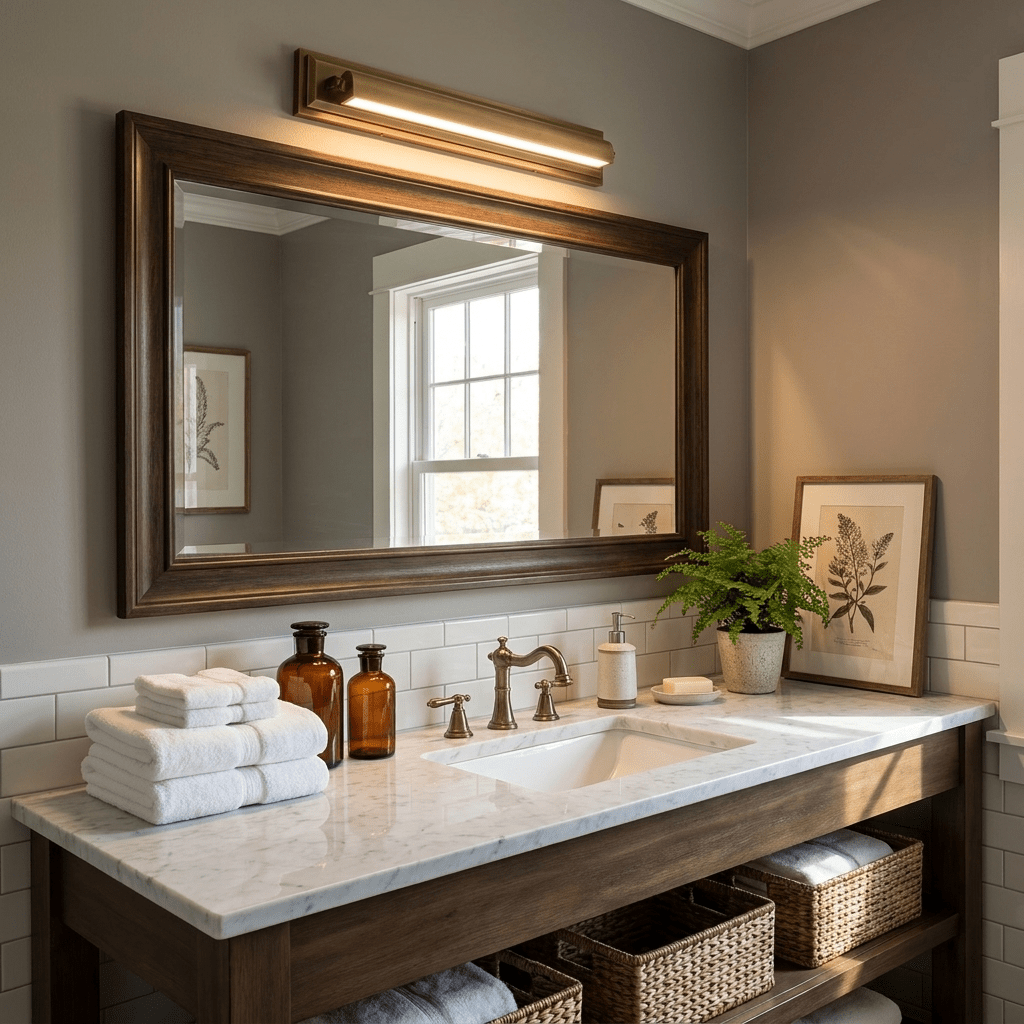 Orlena Vintage Brass Gallery Wall Light — product view 2