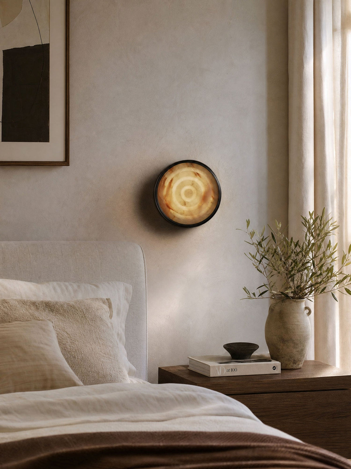 Orlina Stone Disc Wall Sconce — product view 5
