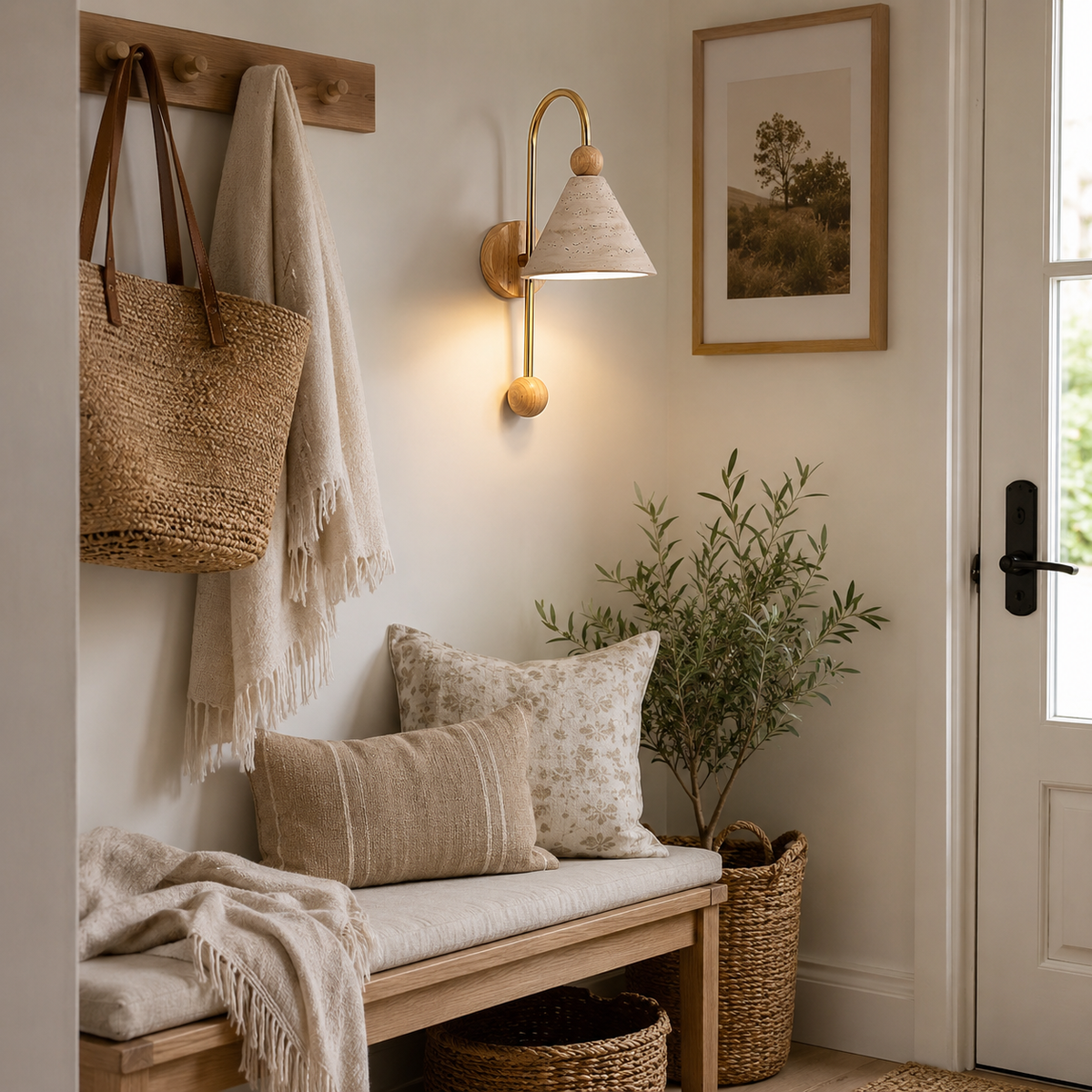 Overlook Travertine Wall Sconce — product view 3