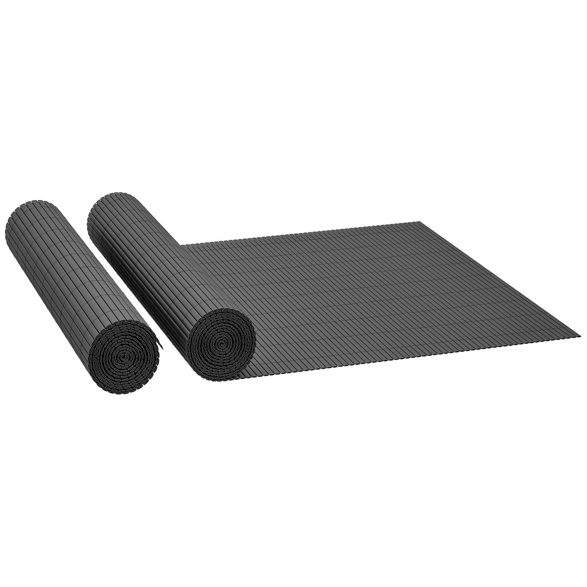2pcs Plastic Privacy Screening Fence, 1 m x 5 m, Dark Grey — product view 1