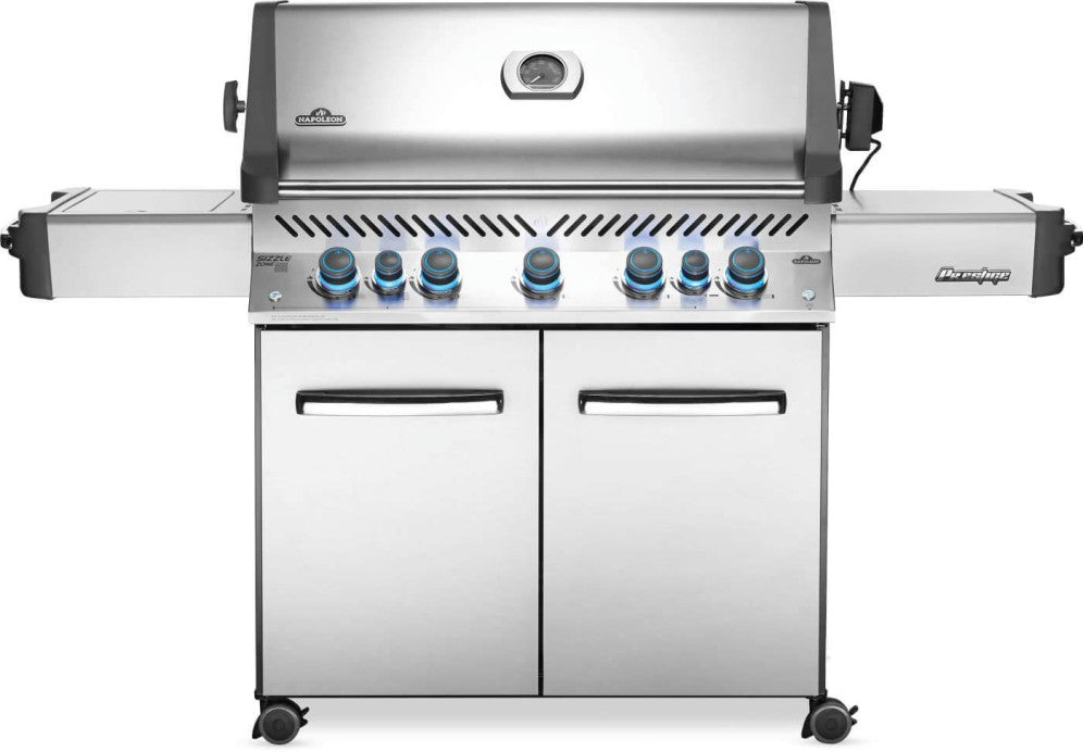 Napoleon - Prestige 665 - Natural Gas/Propane Grill with Infrared Rear Burner and Infrared Side Burner and Rotisserie Kit