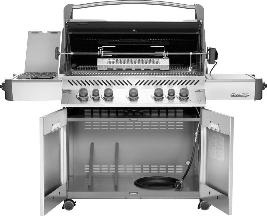 Napoleon - Prestige 665 - Natural Gas/Propane Grill with Infrared Rear Burner and Infrared Side Burner and Rotisserie Kit
