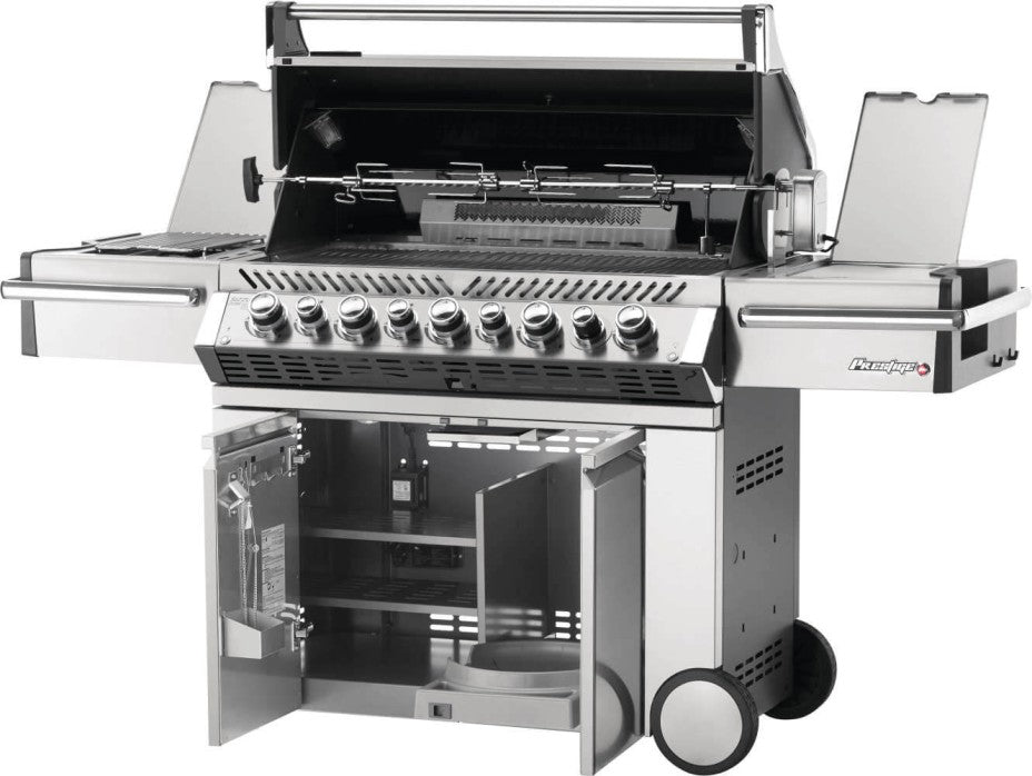 Napoleon - Prestige Pro 665 RSIB - Natural Gas/Propane Grill with Infrared Side and Rear Burners and Rotisserie Kit