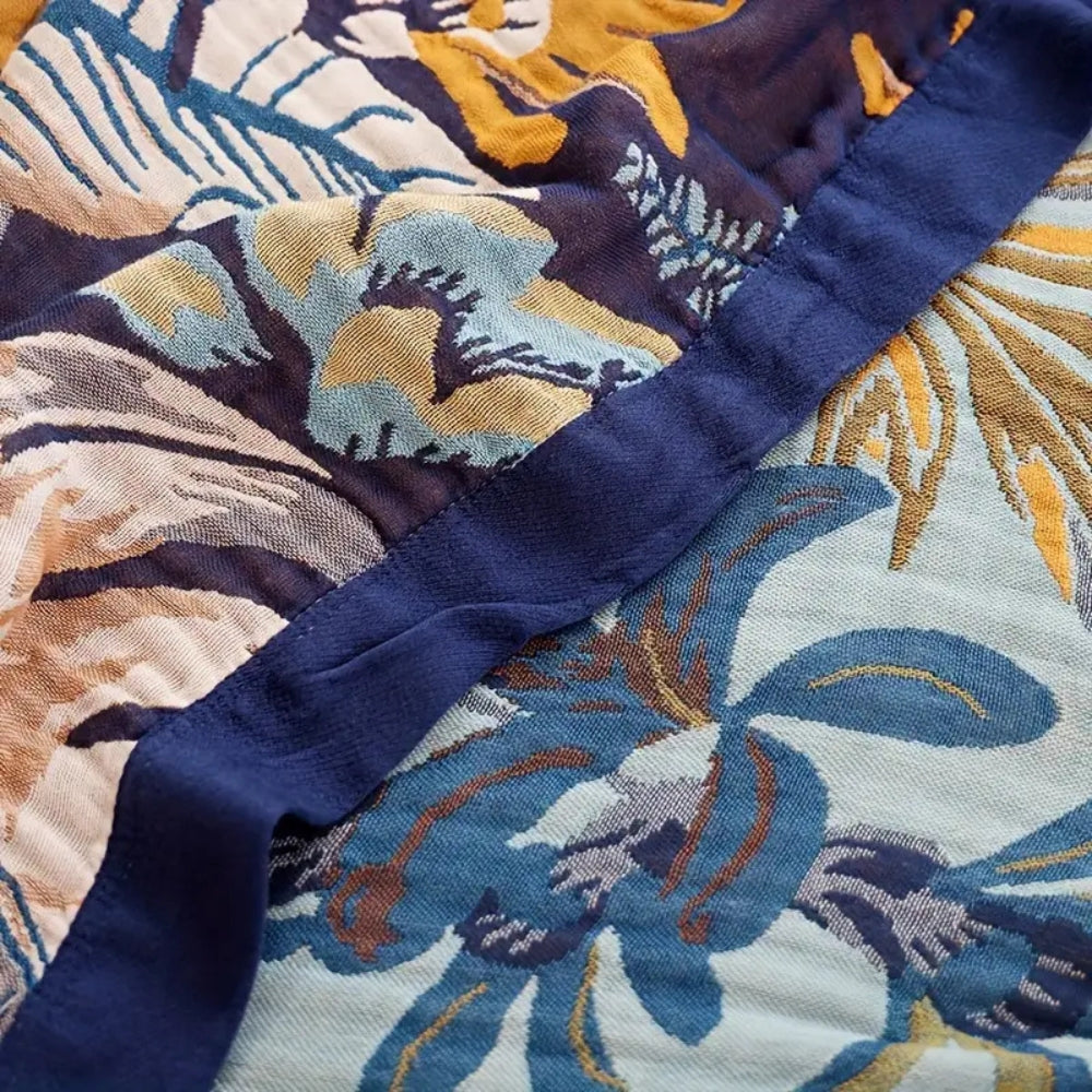 LoungeYard | Palmera Tropical Jacquard Blanket Throw — product view 1