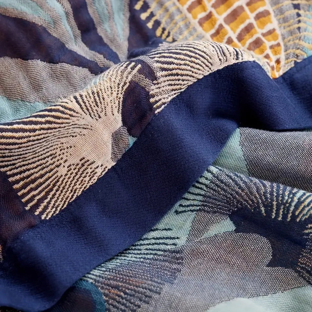 LoungeYard | Palmera Tropical Jacquard Blanket Throw — product view 2