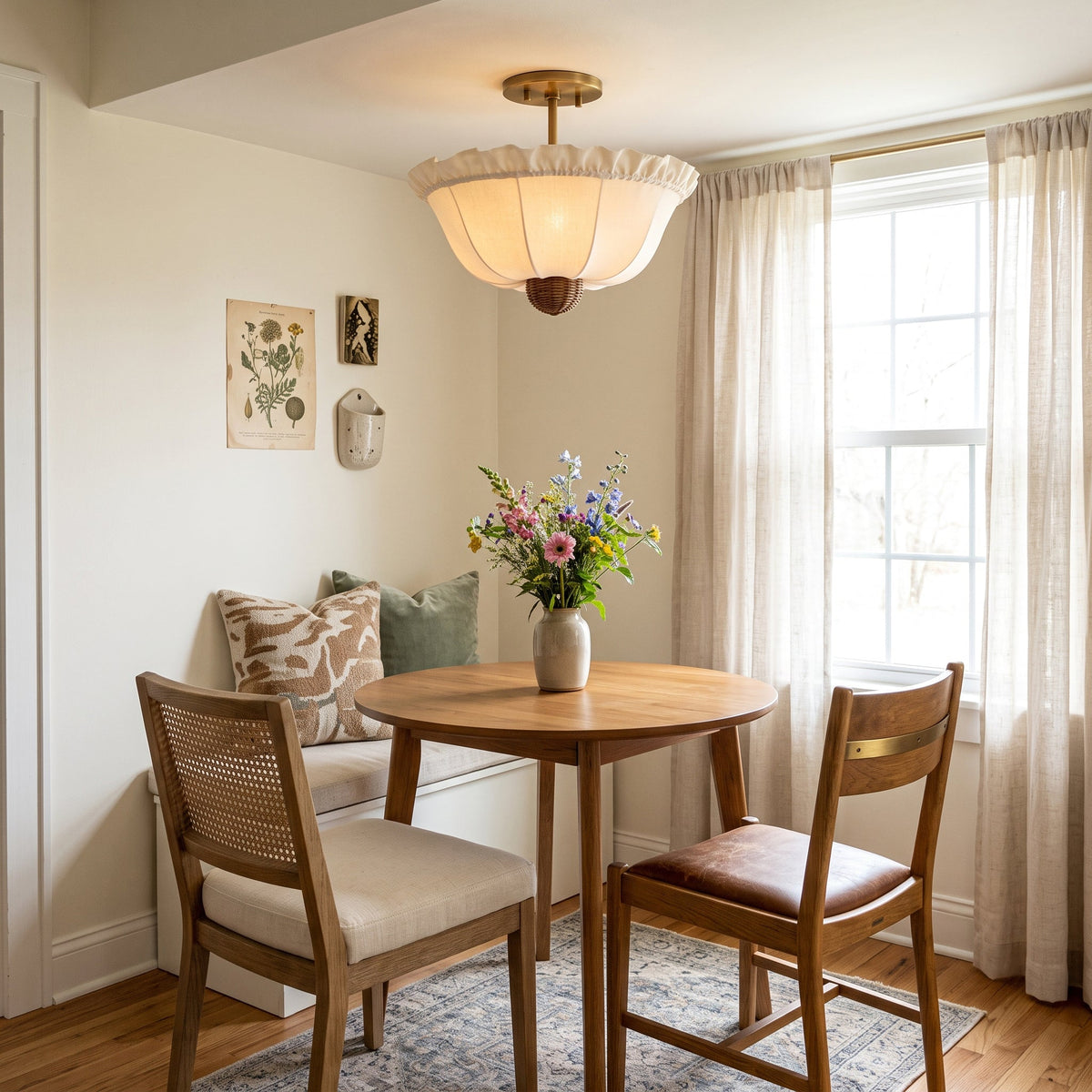 Paloma Linen Flush Mount Ceiling Light — product view 4