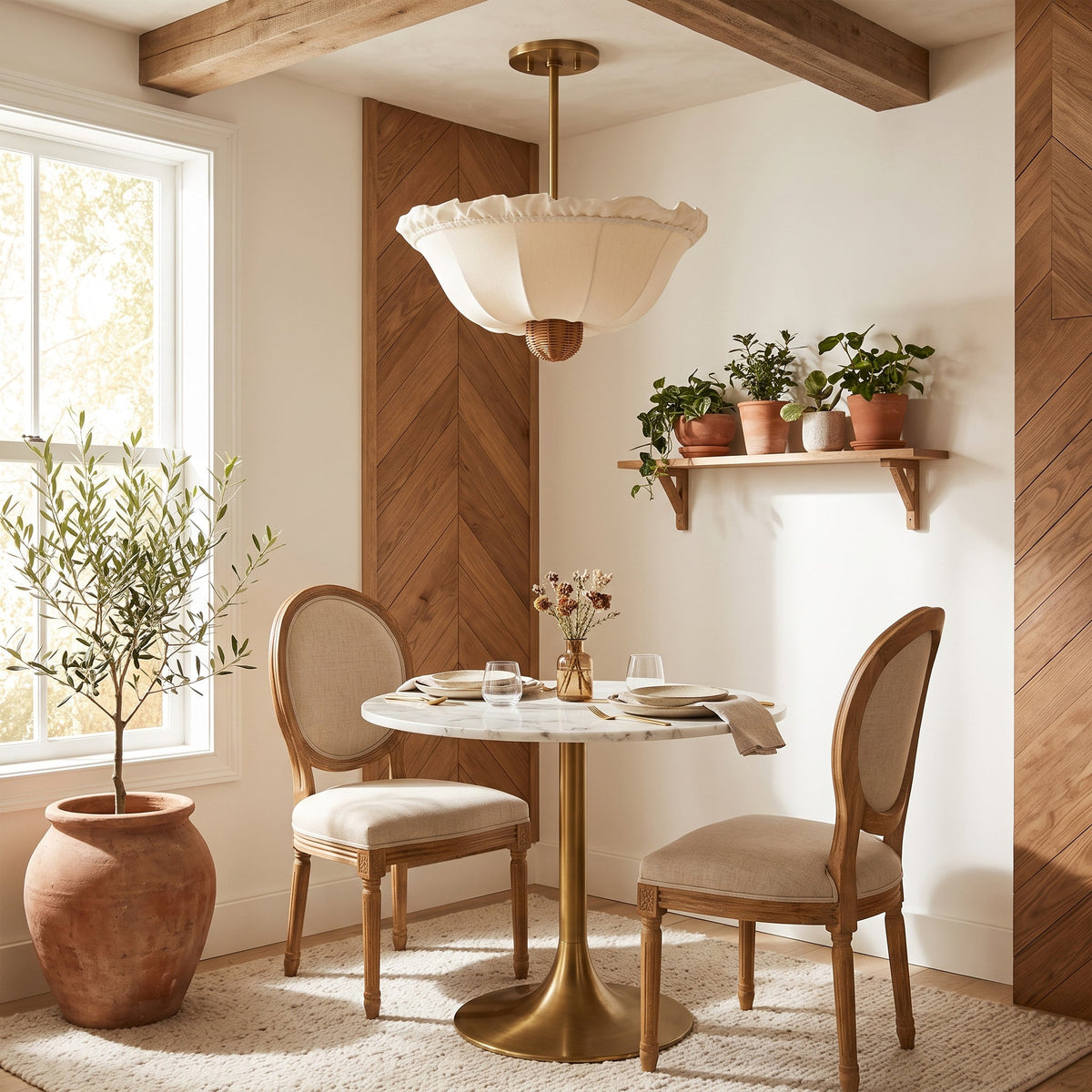 Paloma Linen Flush Mount Ceiling Light — product view 6