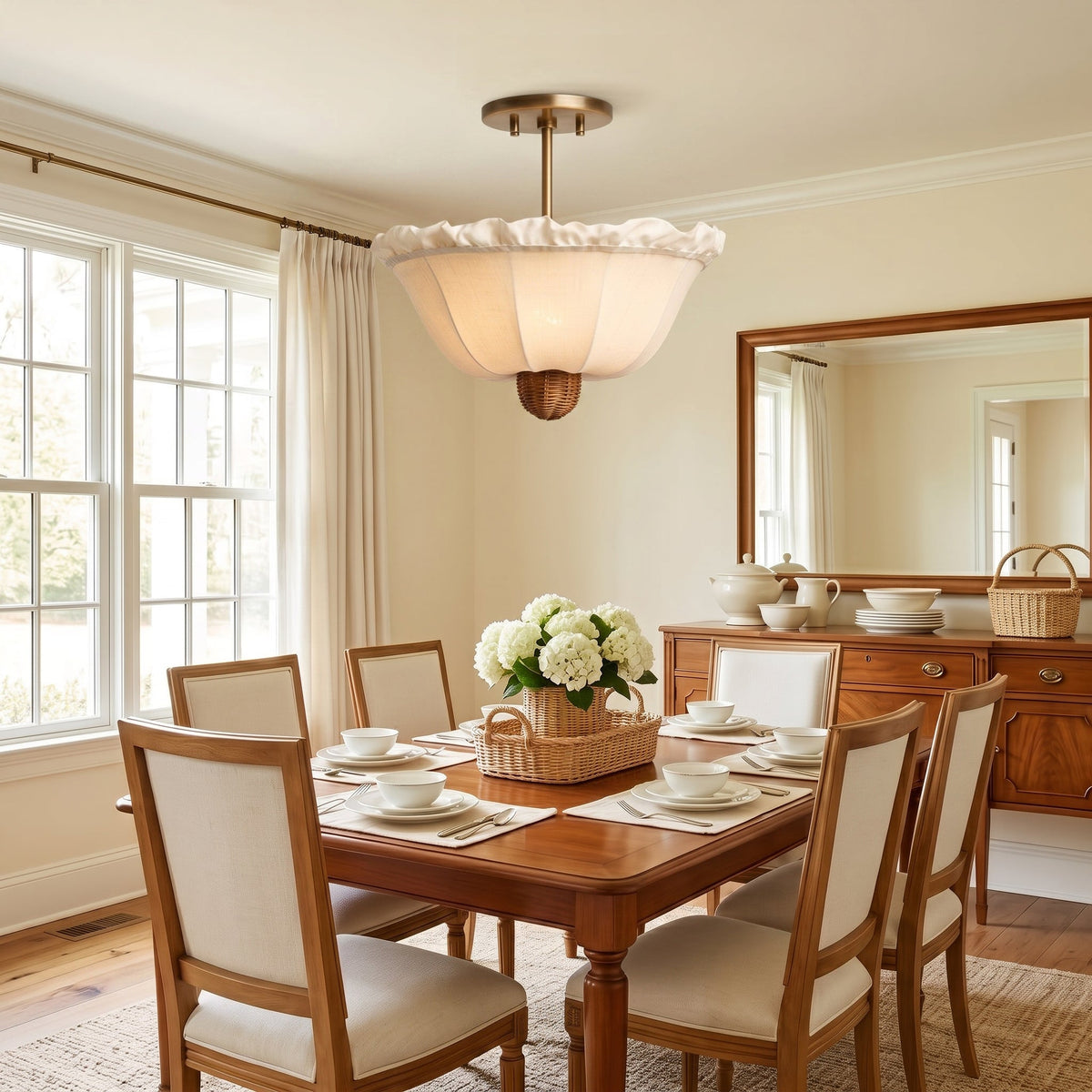 Paloma Linen Flush Mount Ceiling Light — product view 7