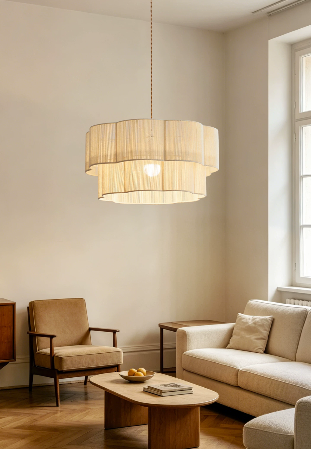Peony Cotton Cord Pendant Lamp — product view 5