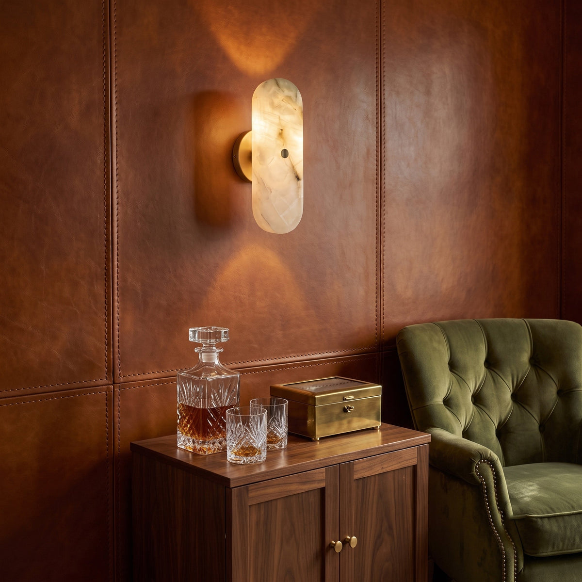 Pittock Alabaster Wall Sconce — product view 3