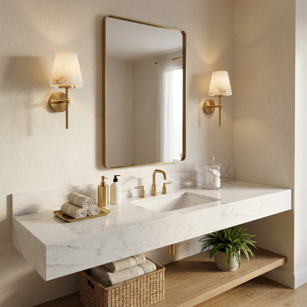 Pivot Alabaster Wall Sconce — product view 3