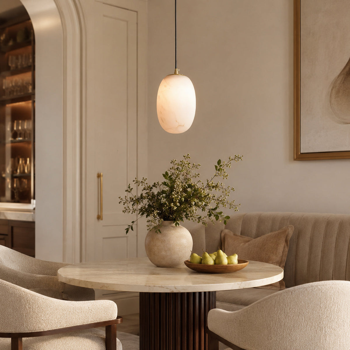 Pod Mini Alabaster Pendant Light — product view 2