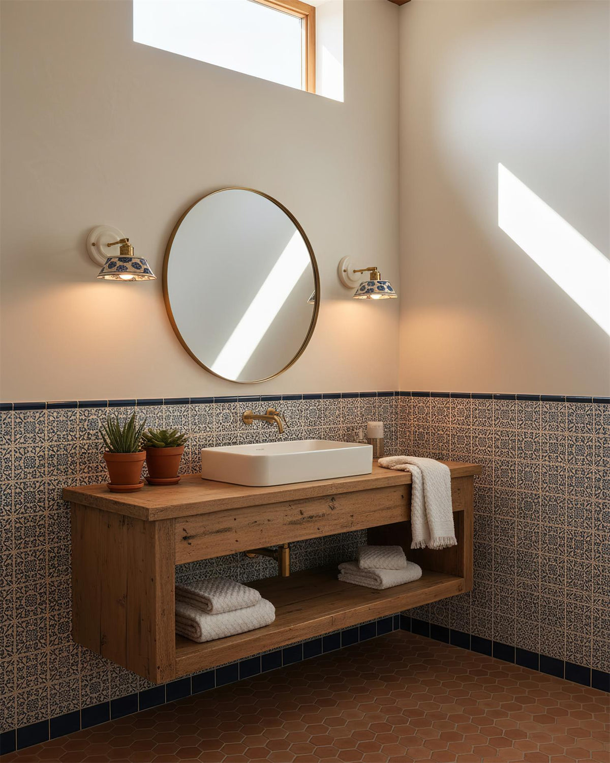 Porcelain Indigo Wall Lamp — product view 6