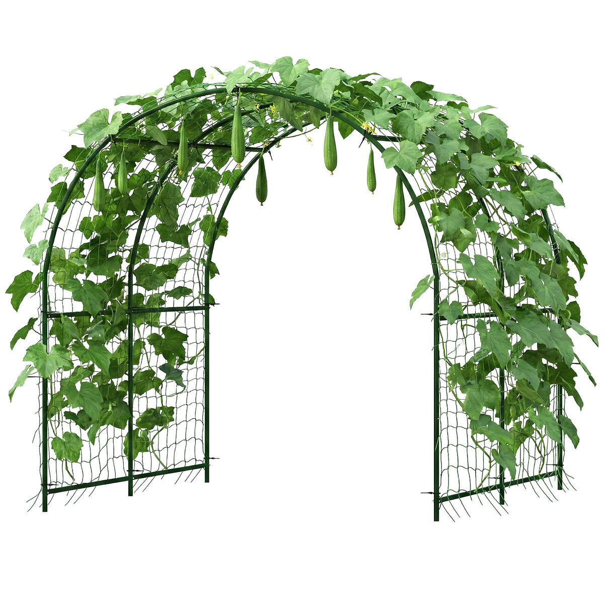 7.1FT Garden Arch Trellis with Climbing Net for Outdoor Plants — product view 2