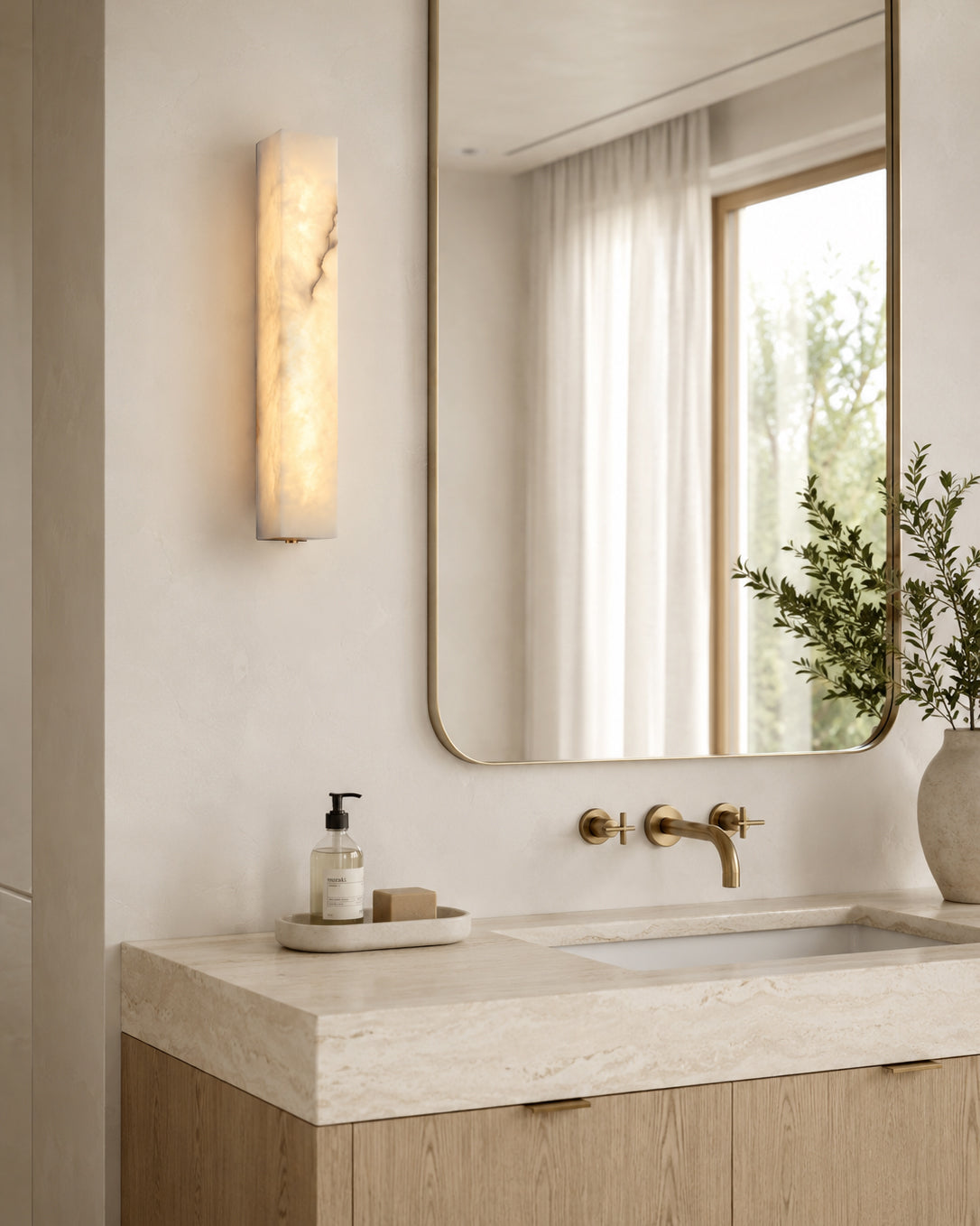 Ravello Alabaster Column Wall Sconce — product view 3