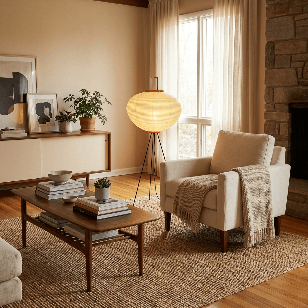 Rice Paper Floor Lamp — product view 3