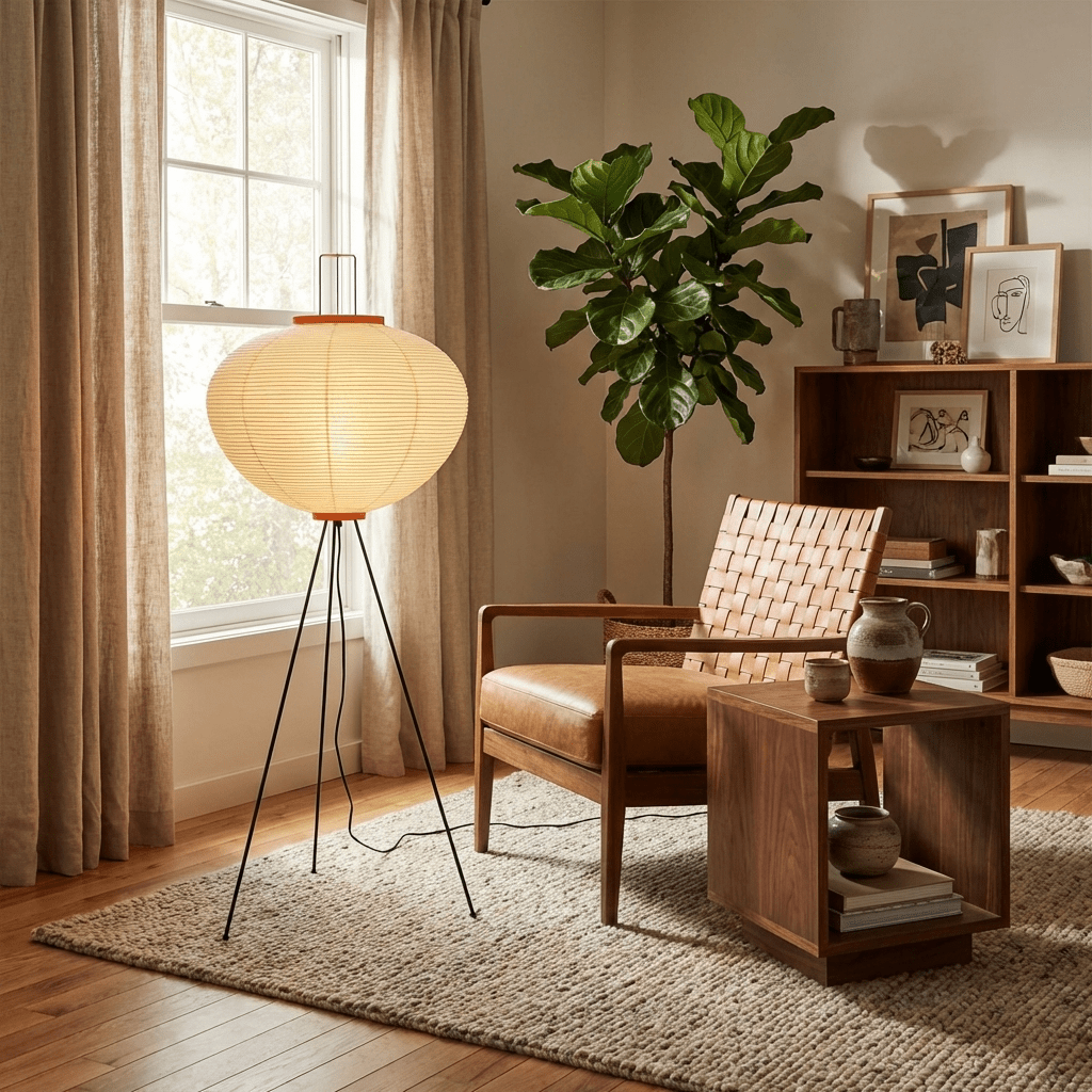 Rice Paper Floor Lamp — product view 2