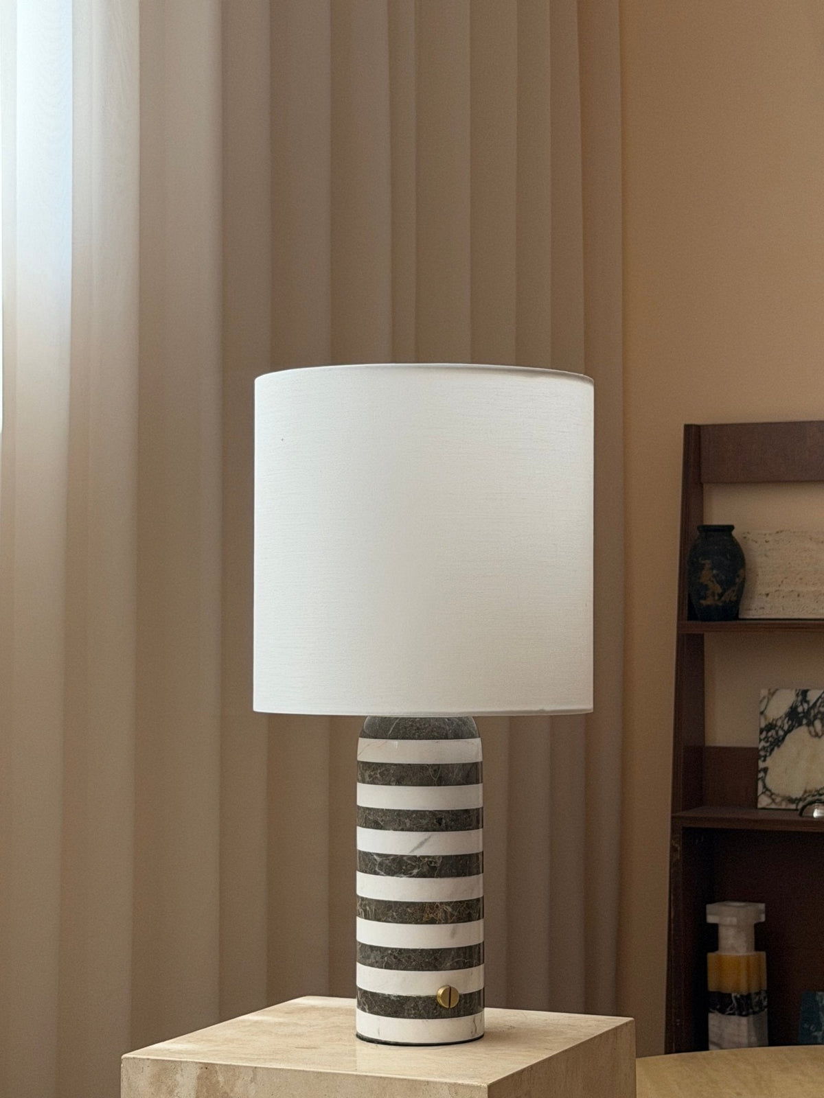 Rivelle Striped Marble Table Lamp — product view 5