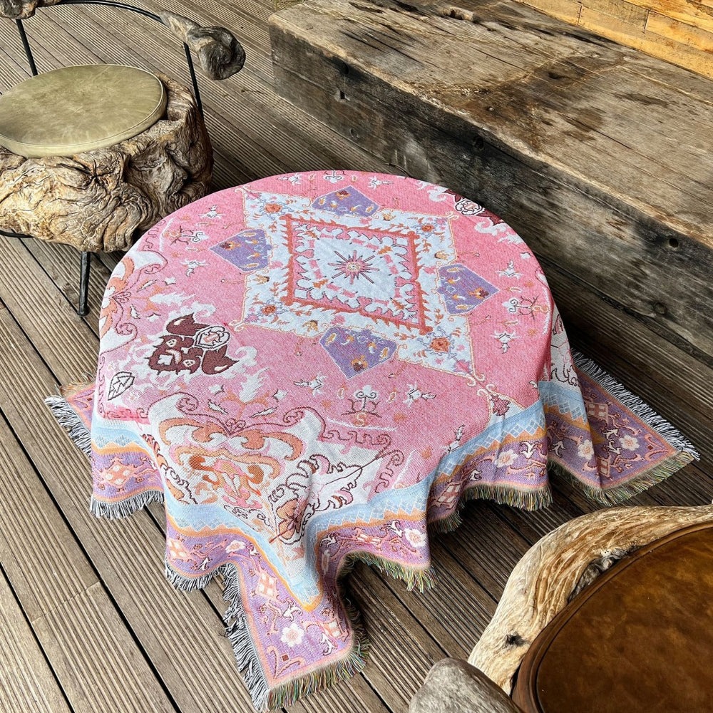 LoungeYard | Bohemian Aztec Tapestry Throw Sofa Blanket — product view 2