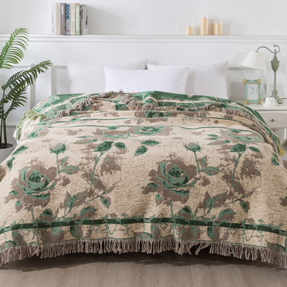 LoungeYard | Rosewood Grace Throw Cotton Blanket — product view 4