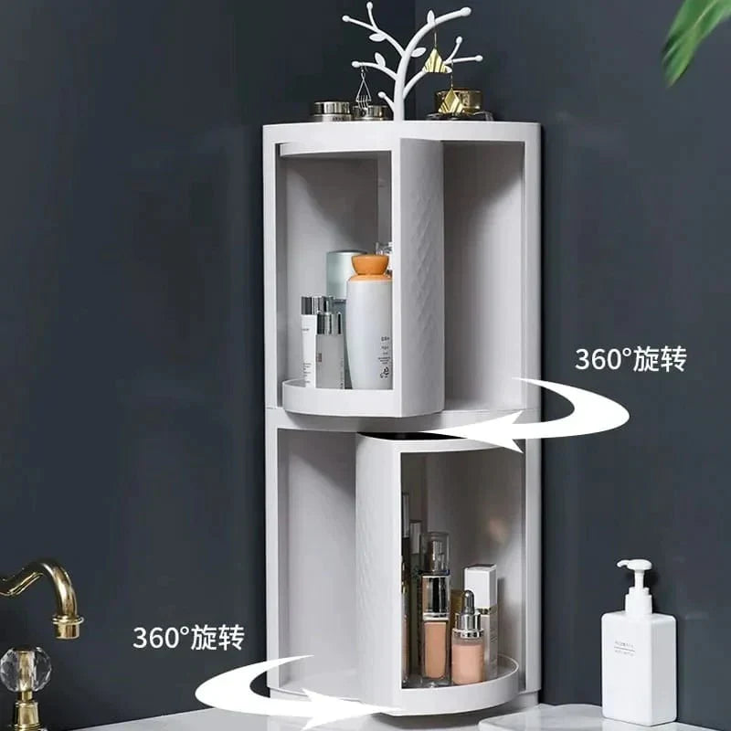 Rotatable Corner Bathroom Organizer LoungeYard — product view 3