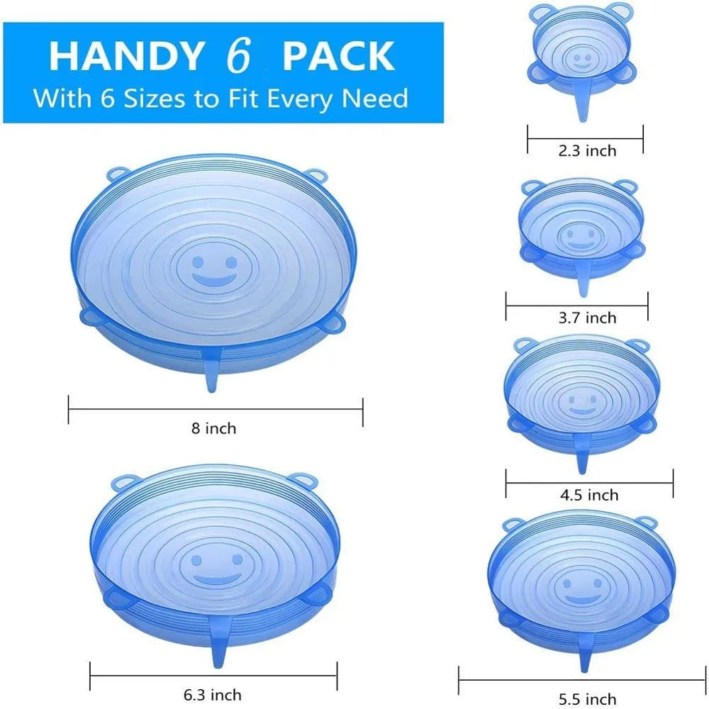 LoungeYard | Elastic Silicone Lid Covers 6PCS — product view 3
