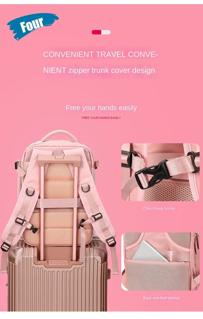 LoungeYard | Travel Carry-On Backpack with Shoe Compartment — product view 7