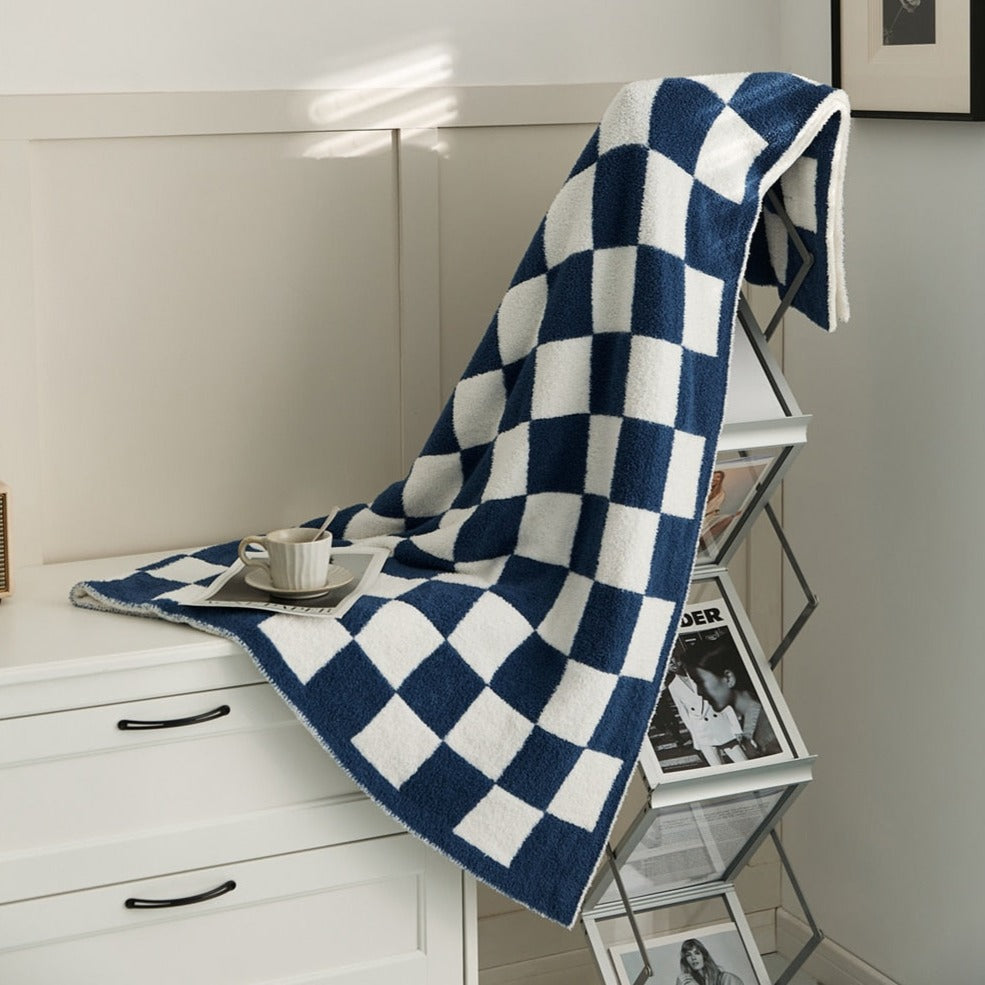 COLOURFUL CHECKERBOARD THROW | LoungeYard — product view 3